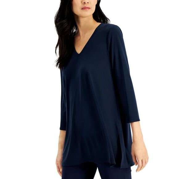 Alfani 3/4 Sleeve V Neck Tunic - Picture 3 of 3